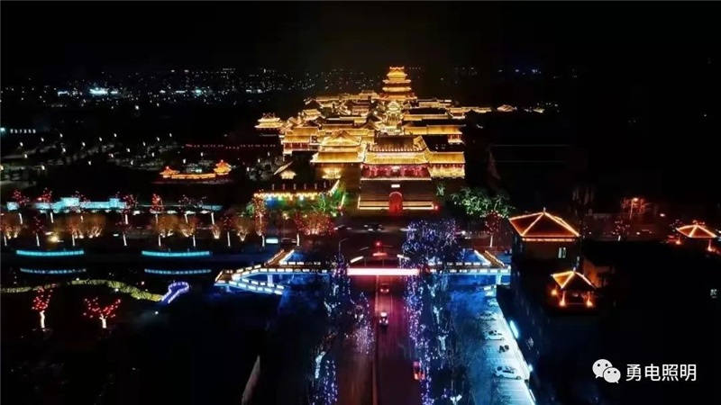 山东莒国古城文旅夜游灯光，，，，，百万余人共赏千年雅韵-杭州勇电照明有限公司